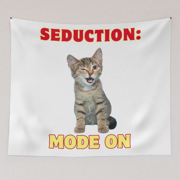 Item preview, Feline Seduction | Seduction Mode On - Charming Cat in Humorous Style designed and sold by tuschollos.