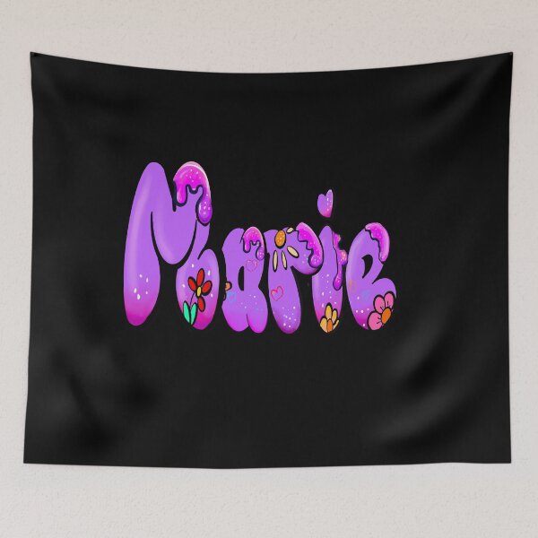 Item preview, Marie popular girls name woman women’s first name in purple drip calligraphy Marie designed and sold by Artonmytee.