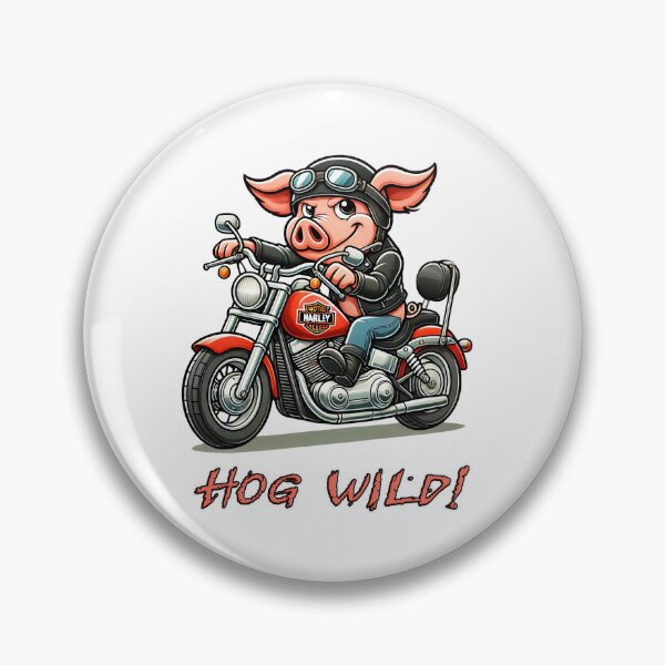 Item preview, Hog Wild: Piglet Biker on Motorcycle designed and sold by TeddVentures.