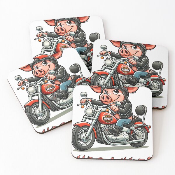 Item preview, Hog Wild: Piglet Biker on Motorcycle designed and sold by TeddVentures.