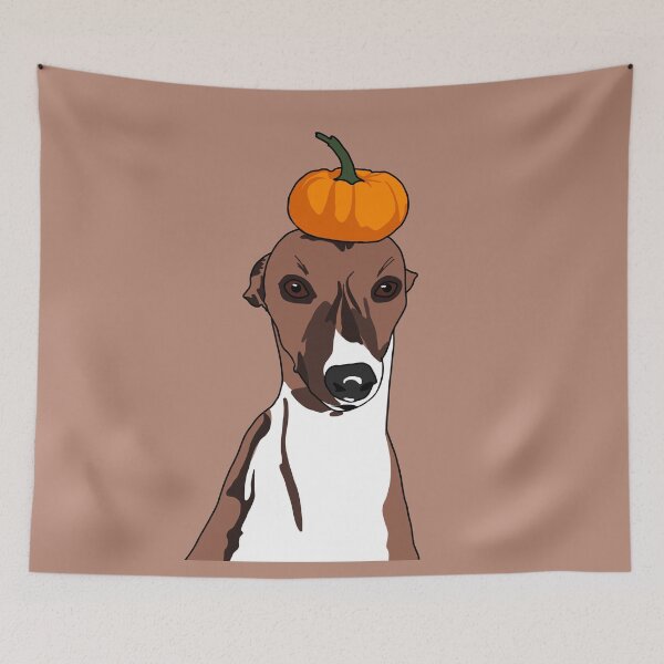 Item preview, Cute Whippet with Pumpkin designed and sold by chaycreates.