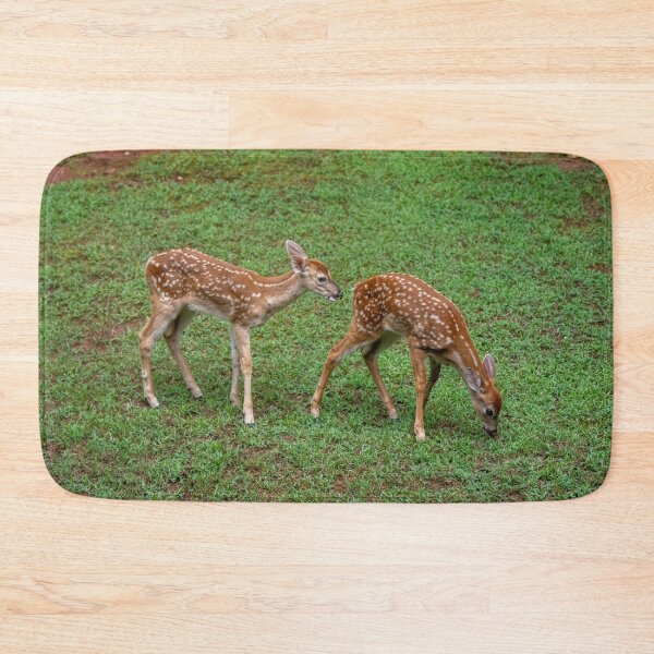 Item preview, Twin Fawns Eating Grass designed and sold by SafariByMarisa.