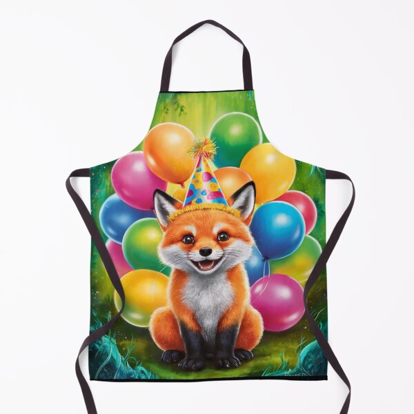 Item preview, Birthday Celebration. Birthday Fox. Adorable fox, birthday balloons, watercolor fox, fox drawing, floral fox designed and sold by FoxVibes.