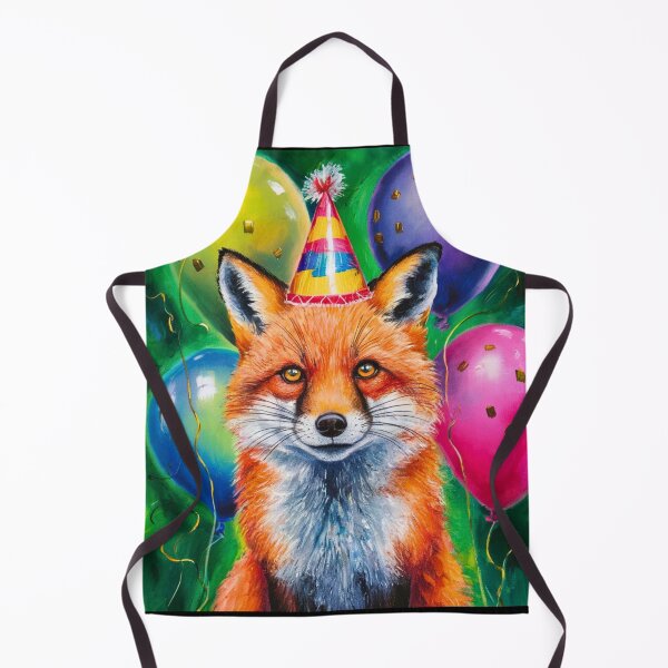 Item preview, Birthday Celebration. Birthday Fox. Adorable fox, birthday balloons, watercolor fox, fox drawing, floral fox designed and sold by FoxVibes.
