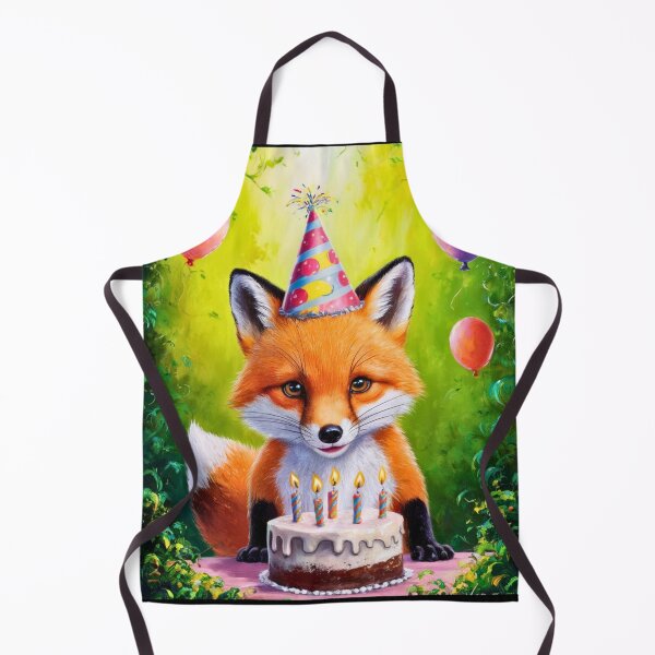 Item preview, Birthday Celebration. Birthday Fox. Adorable fox, birthday balloons, watercolor fox, fox drawing, floral fox designed and sold by FoxVibes.