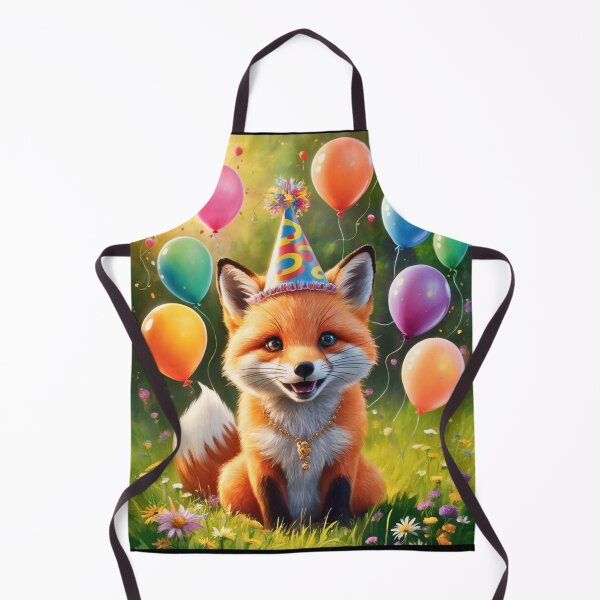 Item preview, Birthday Celebration. Birthday Fox. Adorable fox, birthday balloons, watercolor fox, fox drawing, floral fox designed and sold by FoxVibes.