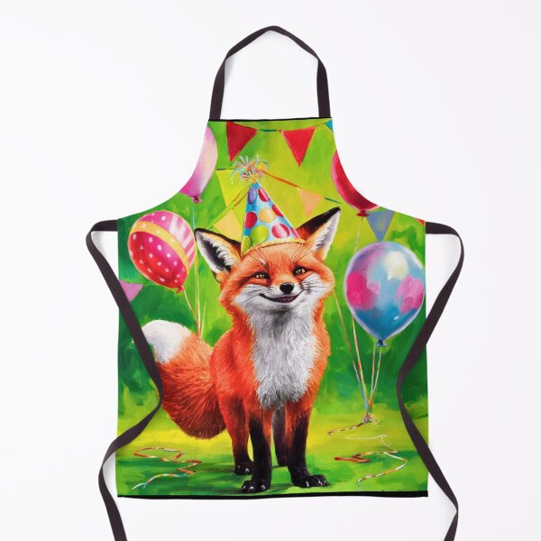 Item preview, Birthday Celebration. Birthday Fox. Adorable fox, birthday balloons, watercolor fox, fox drawing, floral fox designed and sold by FoxVibes.