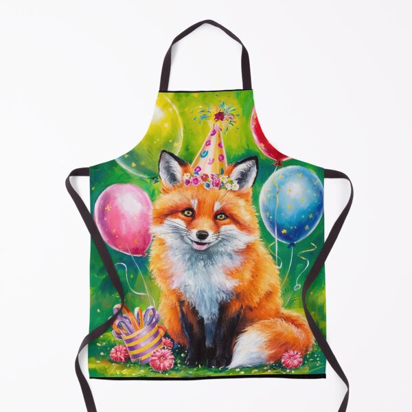 Item preview, Birthday Celebration. Birthday Fox. Adorable fox, birthday balloons, watercolor fox, fox drawing, floral fox designed and sold by FoxVibes.