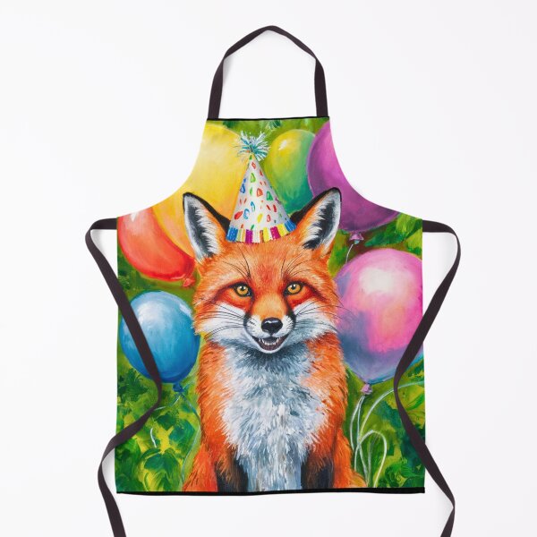 Item preview, Birthday Celebration. Birthday Fox. Adorable fox, birthday balloons, watercolor fox, fox drawing, floral fox designed and sold by FoxVibes.