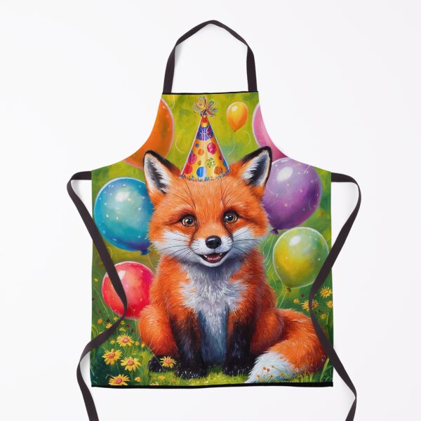 Item preview, Birthday Celebration. Birthday Fox. Adorable fox, birthday balloons, watercolor fox, fox drawing, floral fox designed and sold by FoxVibes.