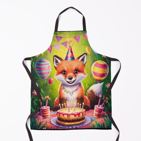 Item preview, Birthday Celebration. Birthday Fox. Adorable fox, birthday balloons, watercolor fox, fox drawing, floral fox designed and sold by FoxVibes.