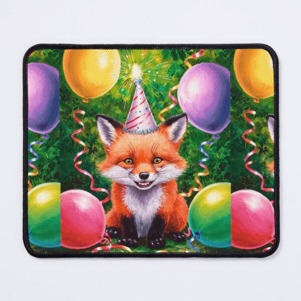 Item preview, Birthday Celebration. Birthday Fox. Adorable fox, birthday balloons, watercolor fox, fox drawing, floral fox designed and sold by FoxVibes.