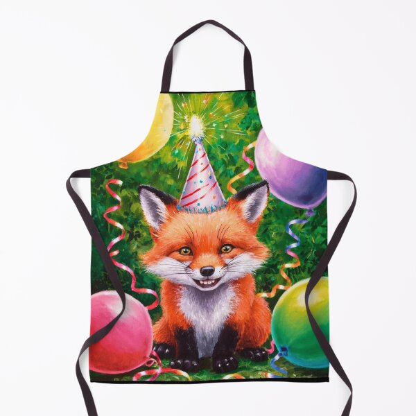 Item preview, Birthday Celebration. Birthday Fox. Adorable fox, birthday balloons, watercolor fox, fox drawing, floral fox designed and sold by FoxVibes.