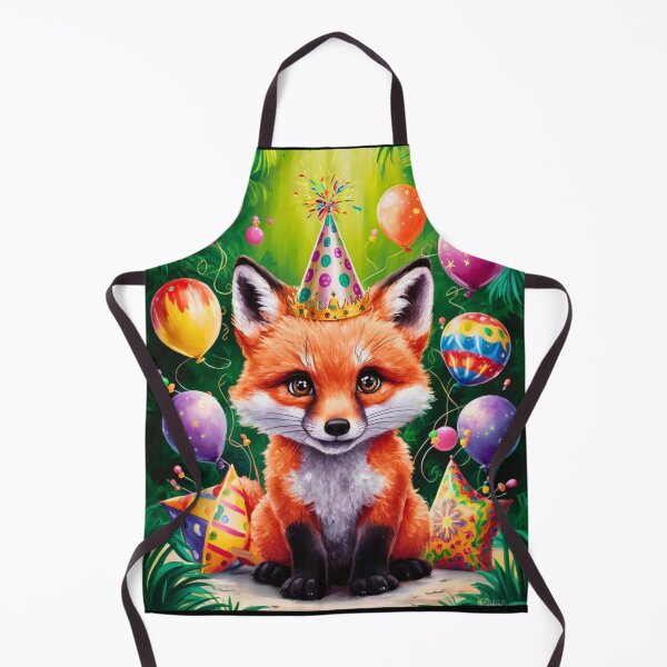 Item preview, Birthday Celebration. Birthday Fox. Adorable fox, birthday balloons, watercolor fox, fox drawing, floral fox designed and sold by FoxVibes.
