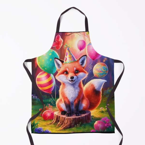 Item preview, Birthday Celebration. Birthday Fox. Adorable fox, birthday balloons, watercolor fox, fox drawing, floral fox designed and sold by FoxVibes.