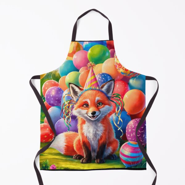 Item preview, Birthday Celebration. Birthday Fox. Adorable fox, birthday balloons, watercolor fox, fox drawing, floral fox designed and sold by FoxVibes.