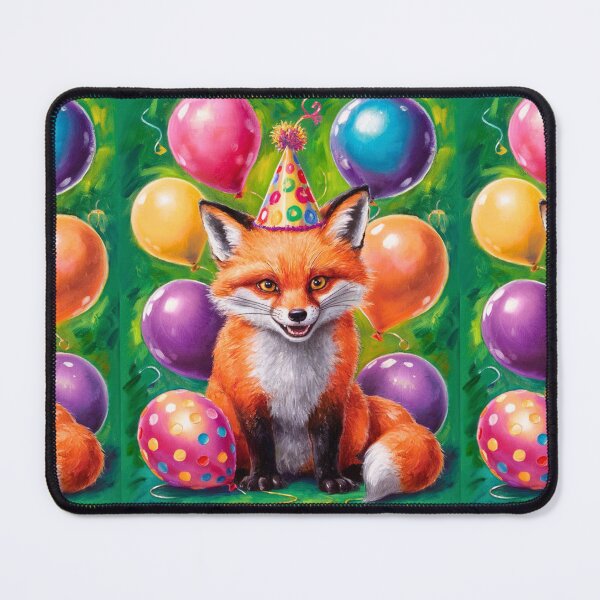 Item preview, Birthday Celebration. Birthday Fox. Adorable fox, birthday balloons, watercolor fox, fox drawing, floral fox designed and sold by FoxVibes.