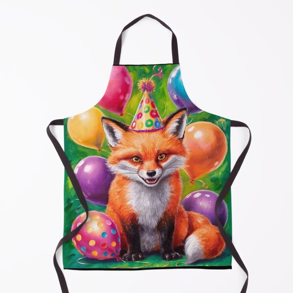 Item preview, Birthday Celebration. Birthday Fox. Adorable fox, birthday balloons, watercolor fox, fox drawing, floral fox designed and sold by FoxVibes.