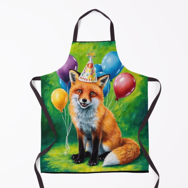 Item preview, Birthday Celebration. Birthday Fox. Adorable fox, birthday balloons, watercolor fox, fox drawing, floral fox designed and sold by FoxVibes.