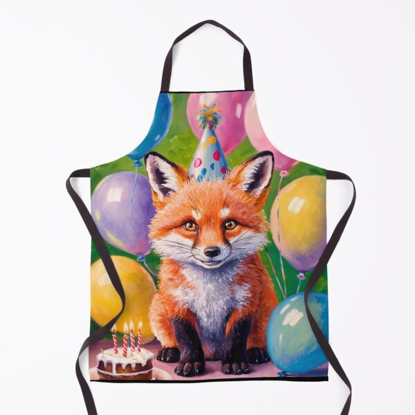 Item preview, Birthday Celebration. Birthday Fox. Adorable fox, birthday balloons, watercolor fox, fox drawing, floral fox designed and sold by FoxVibes.