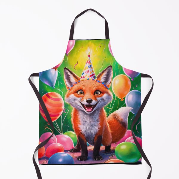 Item preview, Birthday Celebration. Birthday Fox. Adorable fox, birthday balloons, watercolor fox, fox drawing, floral fox designed and sold by FoxVibes.
