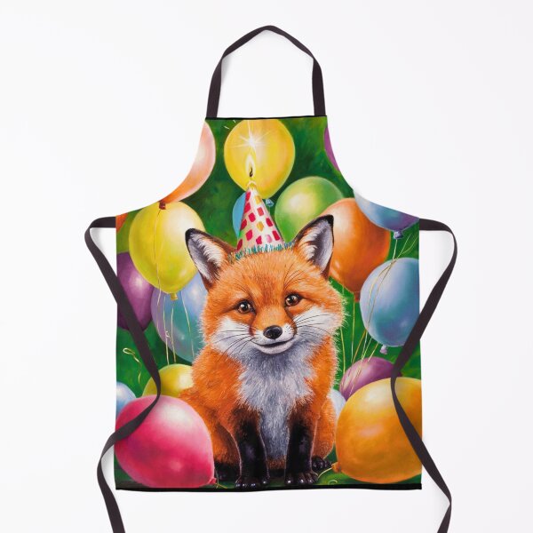 Item preview, Birthday Celebration. Birthday Fox. Adorable fox, birthday balloons, watercolor fox, fox drawing, floral fox designed and sold by FoxVibes.