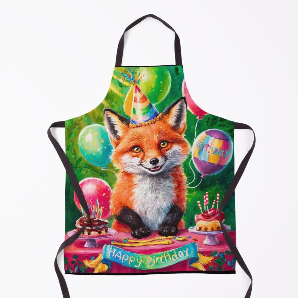 Item preview, Birthday Celebration. Birthday Fox. Adorable fox, birthday balloons, watercolor fox, fox drawing, floral fox designed and sold by FoxVibes.