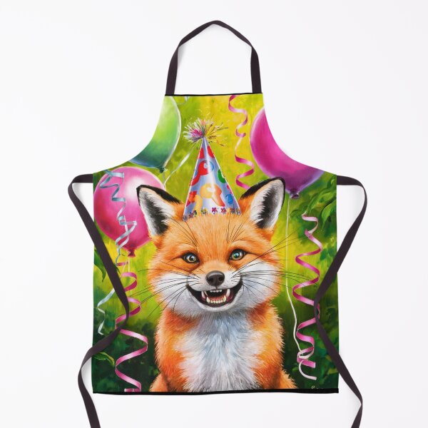 Item preview, Birthday Celebration. Birthday Fox. Adorable fox, birthday balloons, watercolor fox, fox drawing, floral fox designed and sold by FoxVibes.