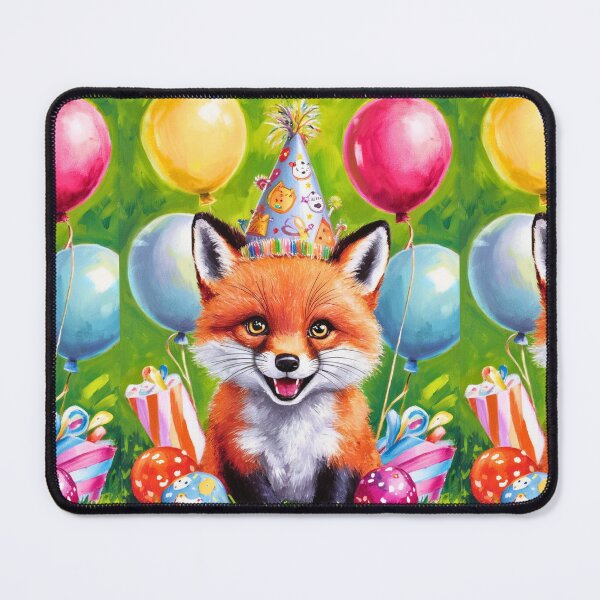 Item preview, Birthday Celebration. Birthday Fox. Adorable fox, birthday balloons, watercolor fox, fox drawing, floral fox designed and sold by FoxVibes.