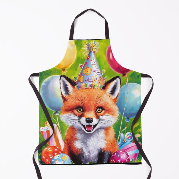 Item preview, Birthday Celebration. Birthday Fox. Adorable fox, birthday balloons, watercolor fox, fox drawing, floral fox designed and sold by FoxVibes.
