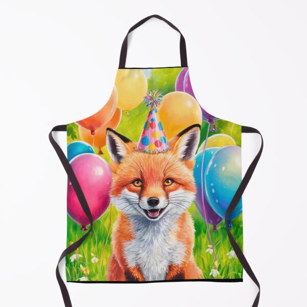 Item preview, Birthday Celebration. Birthday Fox. Adorable fox, birthday balloons, watercolor fox, fox drawing, floral fox designed and sold by FoxVibes.