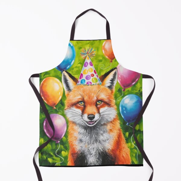 Item preview, Birthday Celebration. Birthday Fox. Adorable fox, birthday balloons, watercolor fox, fox drawing, floral fox designed and sold by FoxVibes.