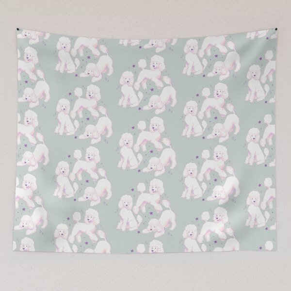 Item preview, Cute white poodle dog designed and sold by YaraCuteArt.