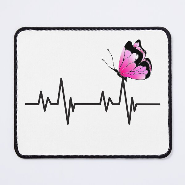 Item preview, Funny pink butterfly heartbeat line butterfly passion designed and sold by Artstastic.