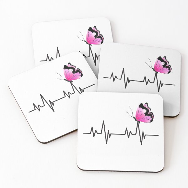 Item preview, Funny pink butterfly heartbeat line butterfly passion designed and sold by Artstastic.