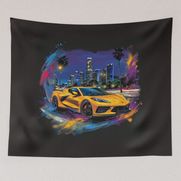 Artikelvorschau, Chevrolet Corvette Stingray Z06 Sportwagen Poster Kunst entworfen und verkauft von StreetRydz.