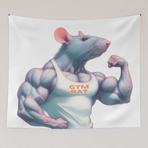 Item preview, Gym Rat bodybuilder with huge muscles designed and sold by LeStudioSHB.