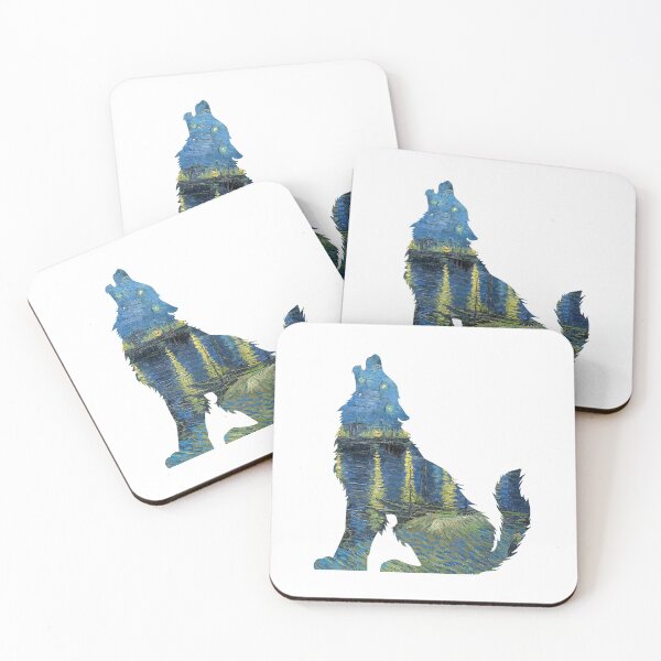 Item preview, Starry night wolf designed and sold by EvergreenWhimsy.