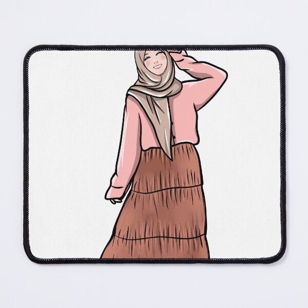 Item preview, beauiful woman with hijab cartoon illustration designed and sold by Fatintania.