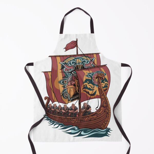 Item preview, Viking Ship with Red and Yellow Sails designed and sold by Peter Stawicki.