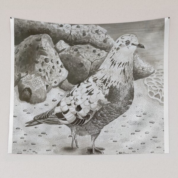Item preview, Speckled Pigeon on a Beach designed and sold by serotoninspark.