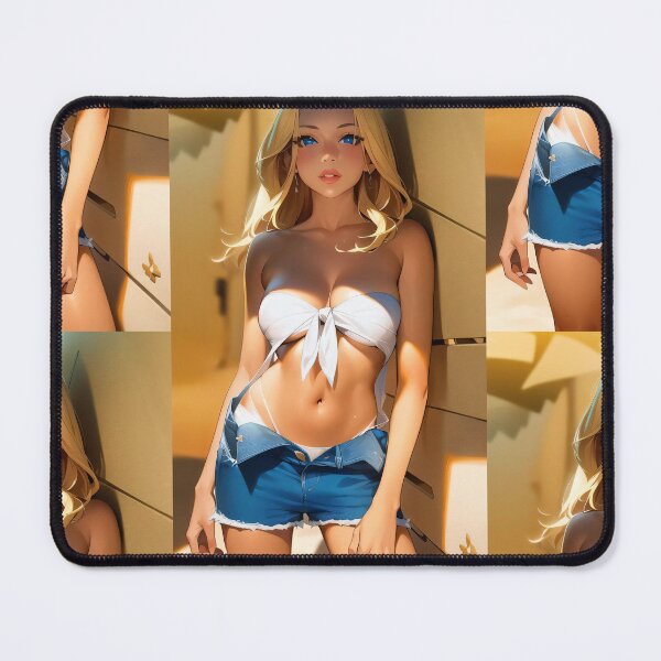 Item preview, Cutoff Shorts and White Top on a Blonde designed and sold by KillerCrafts.