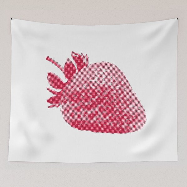Item preview, Strawberry Pinterest Trendy Vintage Halftone designed and sold by yuliiyadesigns.