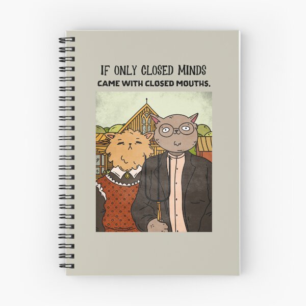 Item preview, If only closed minds came with closed mouths. #CatGifts #CatLady #CatMom #CatDad #CatLife designed and sold by Anna Halasek.