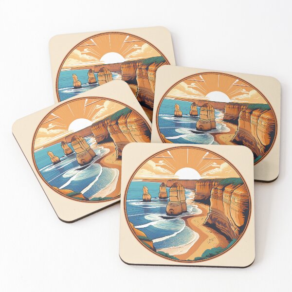Item preview, 12 Apostles - Stunning Coastal Sunset Illustration designed and sold by inknships.