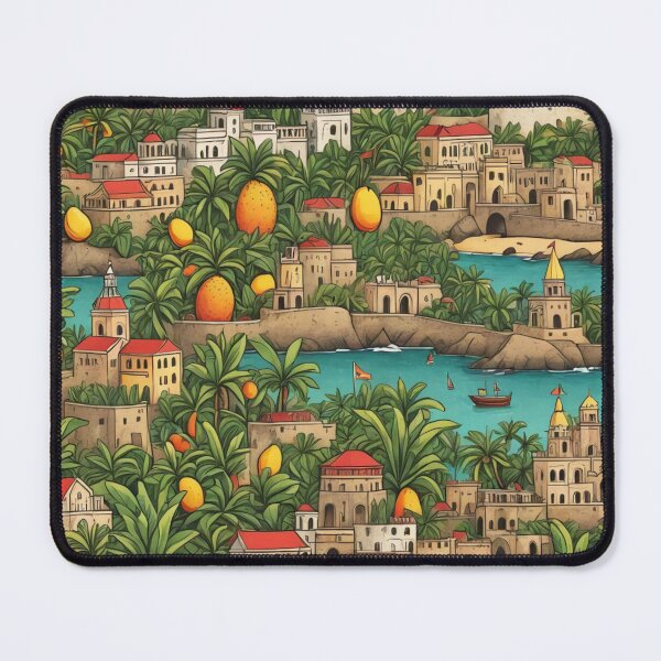 Item preview, Mango Village, Puerto Rico designed and sold by ZenOfAIarts.