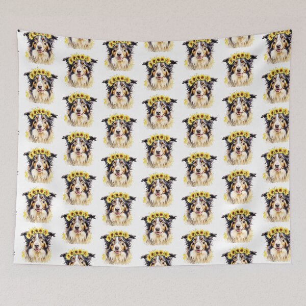 Item preview, Border Collie Wearing A Sunflower Crown designed and sold by TheAnimalZ00.