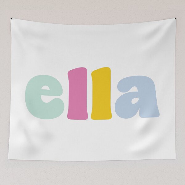 Item preview, Ella - Custom name on colorful block font designed and sold by To the Lua.