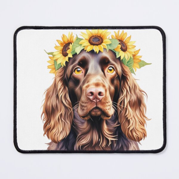 Item preview, Boykin Spaniel Dog Wearing A Sunflower Crown designed and sold by TheAnimalZ00.