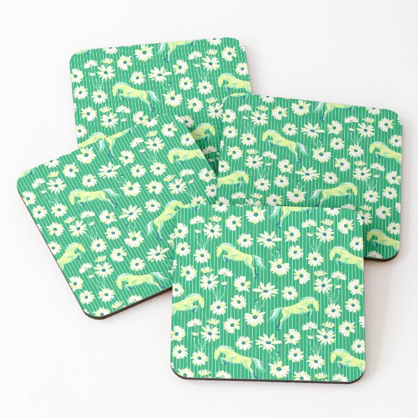 Item preview, Horses and Daisies in Preppy Green designed and sold by lurepeating.